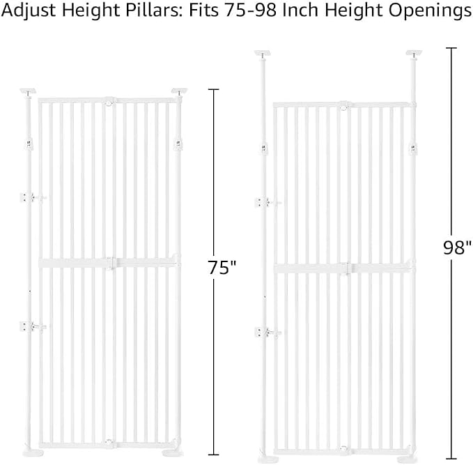 unipaws 75" High Extra Tall Cat Gate, Auto Closing and No Drilling Safety Gate - Image 7