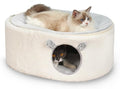 Cat Bed for Indoor Cats, Fluffy Large Enclosed Cat House Cave Pet Bed Hammock by Zoratoo