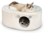 Cat Bed for Indoor Cats, Fluffy Large Enclosed Cat House Cave Pet Bed Hammock by Zoratoo