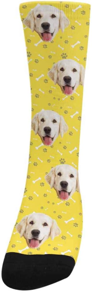 MyPupSocks Custom Personalized Photo Pet Face Socks, Cat and Dog Tracks Paws - Image 4