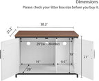 unipaws Extra Large Cat Litter Box Enclosure Furniture - Image 7