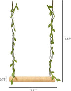 La La Pet® Hanging Wooden Pet Bird Swing - Image 6
