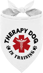 Dog Bandana, Therapy Dog Please Pet Me with, Dogs Scarf Classical Printing by AUII+JO+DESIGN