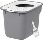 IRIS USA Cat Litter Box, Large Cat Box Enclosure, Top Entry - Image 5