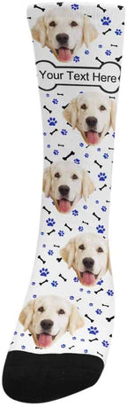 MyPupSocks Custom Personalized Photo Pet Face Socks, Cat and Dog Tracks Paws - Image 4