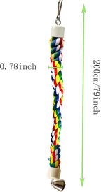 79'' Bird Perch, Bird Rope Perch & Birds Swing Set, Bird perches - Image 4