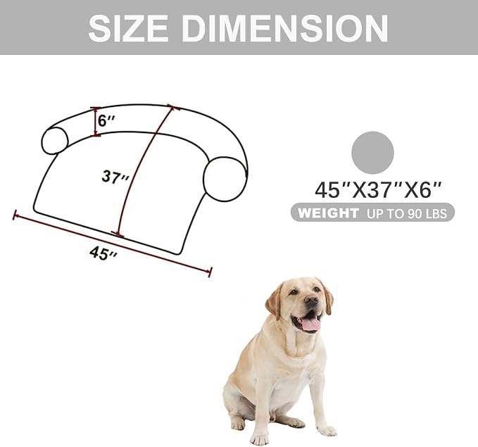 Calming Dogs/Cats Bed Mats, Dog Pad Washable Removable Couch Cover, Plush Long - Image 2