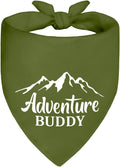 Adventure Buddy Green Dog Bandana, Funny Puppy Scarf Photo Prop by ZBBFSCSB