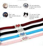 CHUKCHI Pink Soft Velvet Safe Cat Adjustable Collar - Image 3