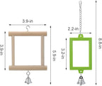 4 PCS Bird Mirror with Bell Parrot Hanging Interactive Playing Toy - Image 6