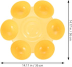 Multipurpose Pet Feeding Bowl 14X14X3.5 Inch Flower Shape Plastic Cat Dog Food - Image 7