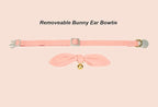 Bunny Ear Cat Collar with Bell and Bow Tie, Breakaway Cute Bowtie Kitten Collars - Image 2