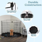 Dog Playpen - Foldable Metal Exercise Puppy Play Pen - Indoor/Outdoor Dog Fence - Image 2
