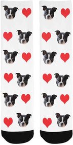 Custom Face Socks, Personalized Dog Lover Pet Photo Picture on Socks Unisex - Image 3