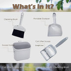4-in-1 Cat Litter Scoop with Holder, Cat Litter Box Organizer Cleanup Kit - Image 2