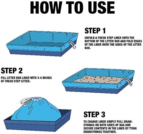 Fresh Step Jumbo Drawstring Cat Litter Box Liners, Scented Heavy Duty Kitty - Image 4