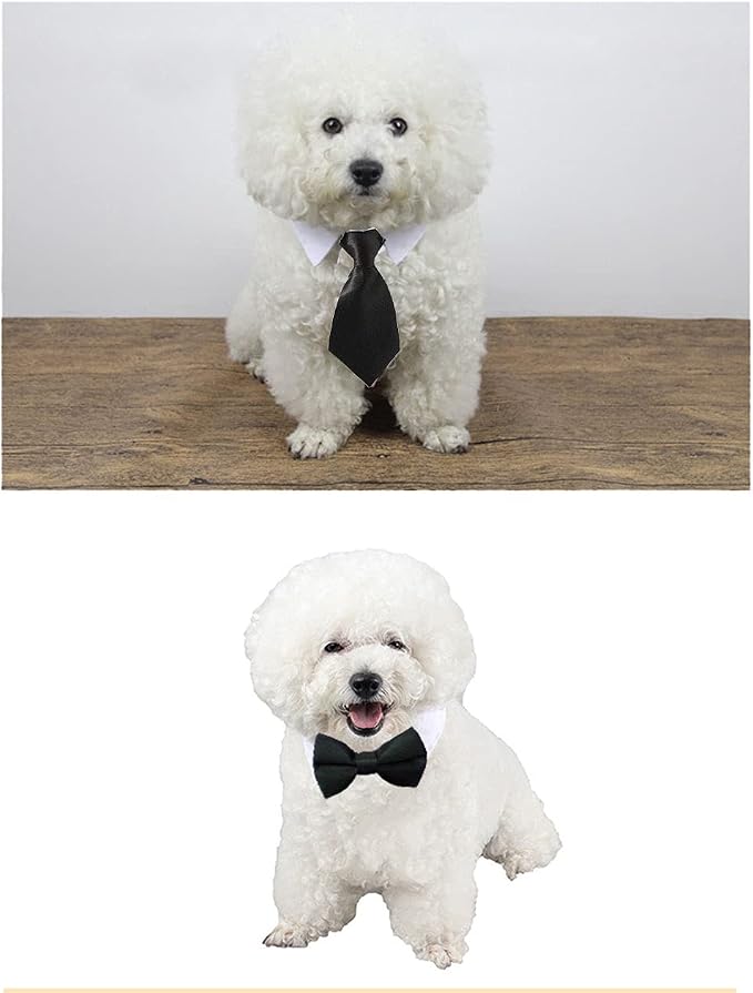 8 Pieces Pets Dog Cat Bowtie Pet Sunglasses Pet Costume Adjustable Formal - Image 6