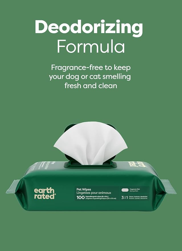 Earth Rated Pet Wipes for Dogs and Cats, Hypoallergenic, 3-in-1 Cleaning - Image 6