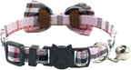 Cat Collar Breakaway with Bell and Bow Tie, Plaid Design Adjustable Safety - Image 4