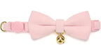 Soft Corduroy Cat Collar with Bell and Bowtie, Safety Breakaway Clasp, - Image 7