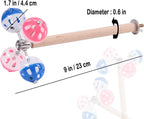 Bird Stand Perch Toy with Rotating Balls, Parakeet Stand Perch Toy - Image 2