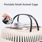 Black Travel Small Animals Hamster Hedgehog Guinea Pig Cage Carrier - Image 6