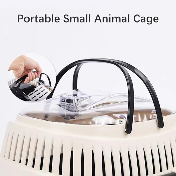 KAMEIOU Sky Blue Travel Small Animal Hamster Hedgehog Guinea Pig Cage Carrier - Image 2
