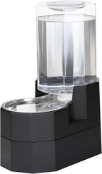 Sfozstra Large Dog Water Dispenser: 7L Raised Gravity Gray Automatic Stainless by Sfozstra
