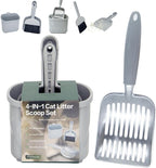 4-in-1 Cat Litter Scoop with Holder, Cat Litter Box Organizer Cleanup Kit by Vitisyao