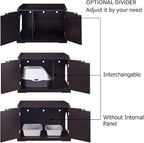 unipaws Cat Litter Box Enclosure Furniture, Cat Washroom, Hidden Litter Box - Image 4