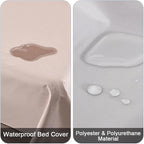 DUJUIKE Waterproof Bed Cover for Dog and Cats, Pet Hair Resistant Bed Sheet - Image 2