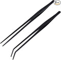 2 Pack Aquarium Forceps, 15 inch Long Handle Aquarium Tweezers Stainless Steel by XIGUI
