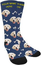 MyPupSocks Custom Personalized Photo Pet Face Socks, Cat and Dog Tracks Paws by MyPupSocks