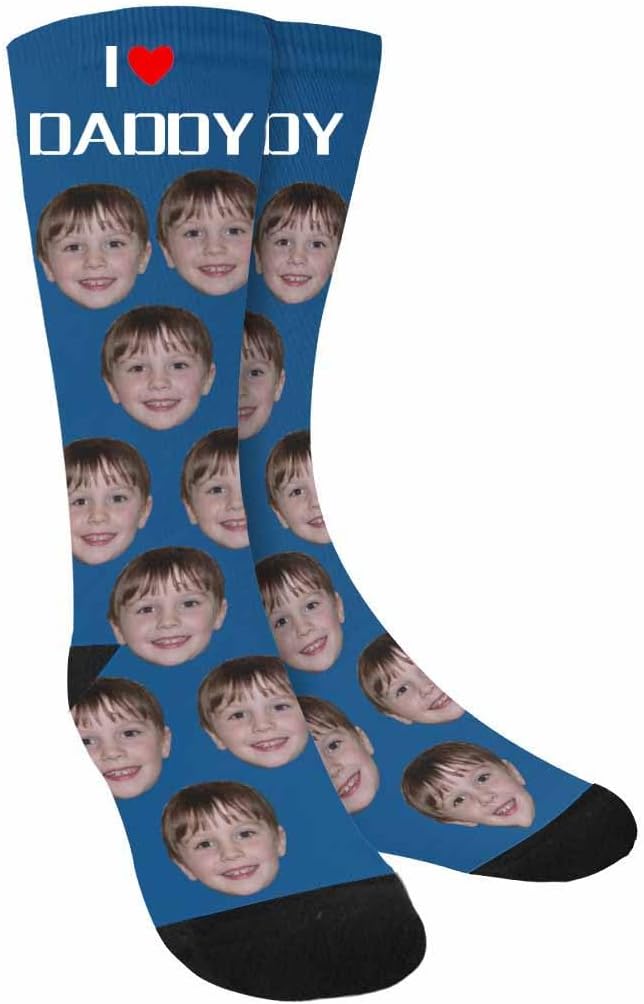 D-Story Custom Face Socks, Personalized Photo Picture on Socks, Unisex Athletic - Image 3