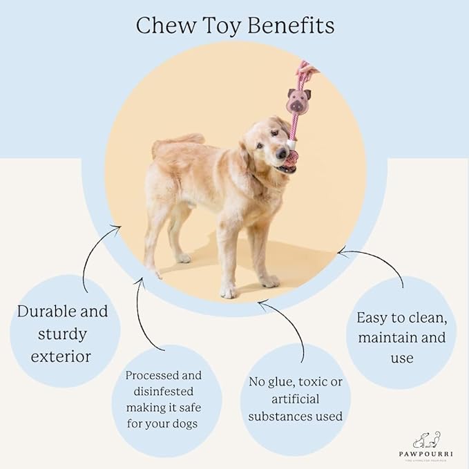 Natural Jute Dog Chew Toy – Tough Paw-Shaped Puppy Teething Toy, Durable & Safe - Image 9