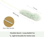 Rabbit Fur Cat Toys – 5PCS Interactive Cat Wand Toys - Image 4