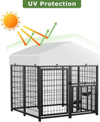 ROOMTEC Large Dog Kennel Outdoor Pet Pens Dogs Run Enclosure Animal Hutch Metal - Image 6