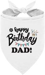 Happy Birthday Dad Dog Bandana, Dad's Gift Dog Bandana, Pet Scarf Accessories by Unknown