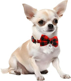 Breakaway Cat Collar with Bell and Bow, Bowtie Puppy Collars - Image 2