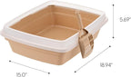 IRIS USA Cat Litter Box, Open Top - Image 2