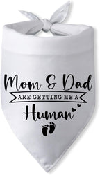 Mom & Dad are Getting Me a Human Dog Bandana Pregnancy Announcement by PwrlveiutforYou