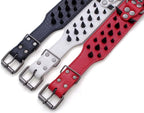 Serijoars Spiked Studded Dog Collar, PU Leather Dog Collar, Adjustable Pet - Image 3