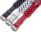 Serijoars Spiked Studded Dog Collar, PU Leather Dog Collar, Adjustable Pet - Image 3