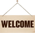 Welcome Sign for Front Door, Welcome Decor Wooden Hanging Sign for Wall Decor by corner+wind