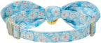 2 Pack Cotton Cat Collar, Removable Bowtie, Floral Pattern, Safety Breakaway - Image 3