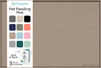 Dog Food Mat - 28x18 Raised Edges Dogs Mat by PETHAPPILY