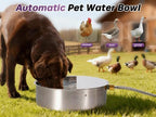 6L Automatic Dog Water Bowl Dispenser Outdoor Stainless Steel Pet Waterer Self - Image 8