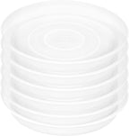 6 Pack of 10 inch Plant Saucer Clear, Heavy Duty Plastic Plant Saucer 10 inch by Bleuhome