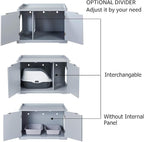 unipaws Cat Litter Box Enclosure Furniture, Cat Washroom, Hidden Litter Box - Image 3