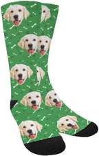 MyPupSocks Custom Personalized Photo Pet Face Socks, Cat and Dog Tracks Paws by MyPupSocks